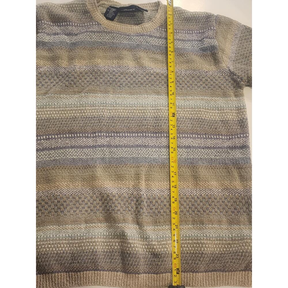 Vintage Lizsport Cable Medium Sweater, Grandpa, stripes, cotton - Picture 6 of 6